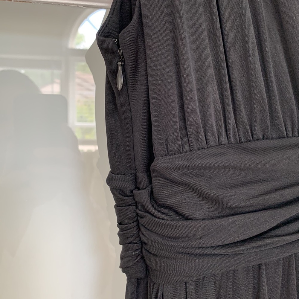 Vivienne Tam silk jersey black cocktail dress, size 2 lined EUC and easy to wear - Picture 4 of 8
